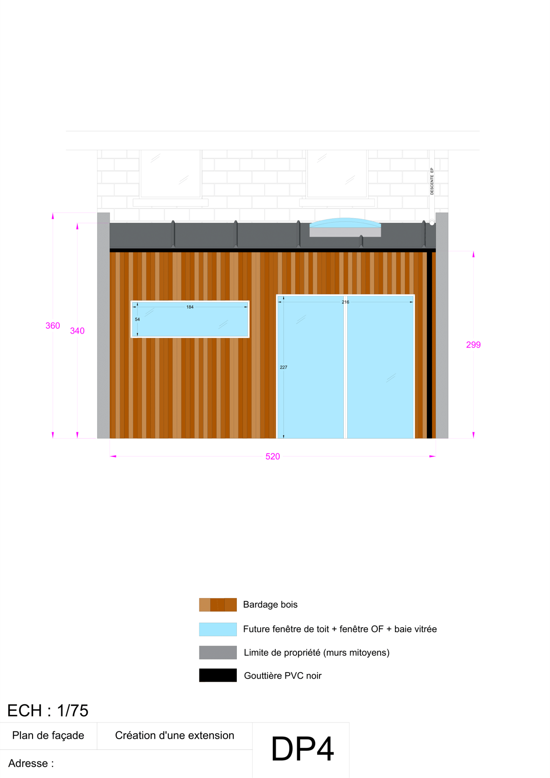 Permis de travaux pour une extension